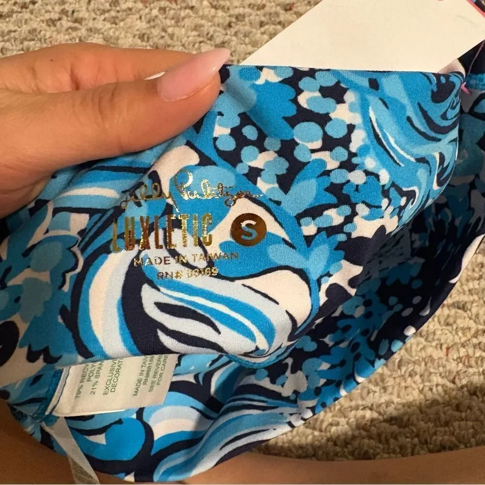 NWT Lilly Pulitzer South Beach High Rise Short Resort White Mermazing Size Small